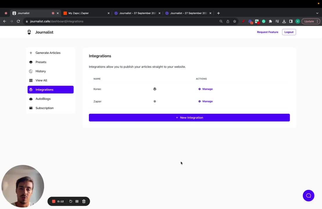 How to Set Up the Zapier Integration with Journalist AI